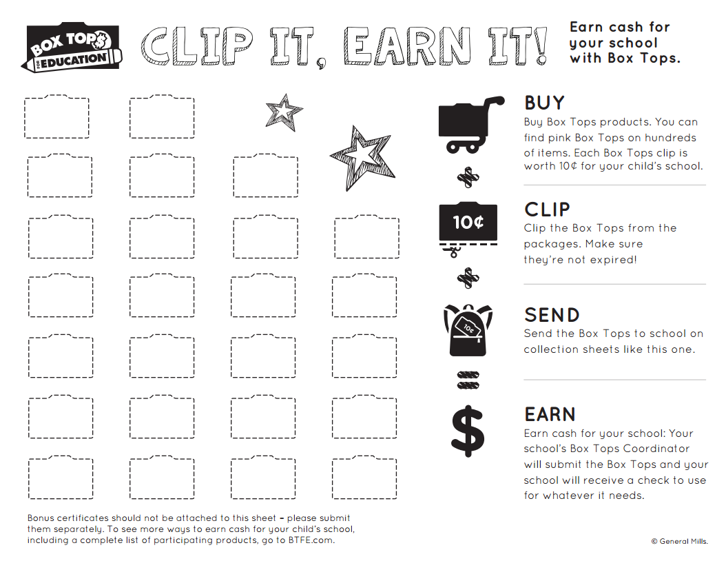 box tops for education parents fulmore middle school boxtop collection sheet